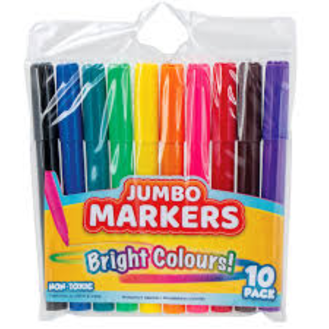 AC 10PK JUMBO MARKERS